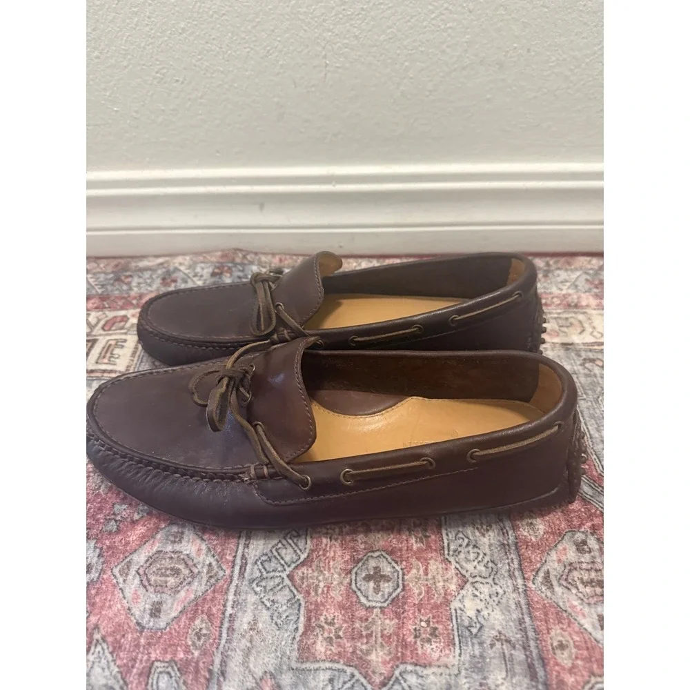 Cole Haan Grant Canoe Camp Moc Mens 9.5M Brown Leather Driving Loafers C12126
